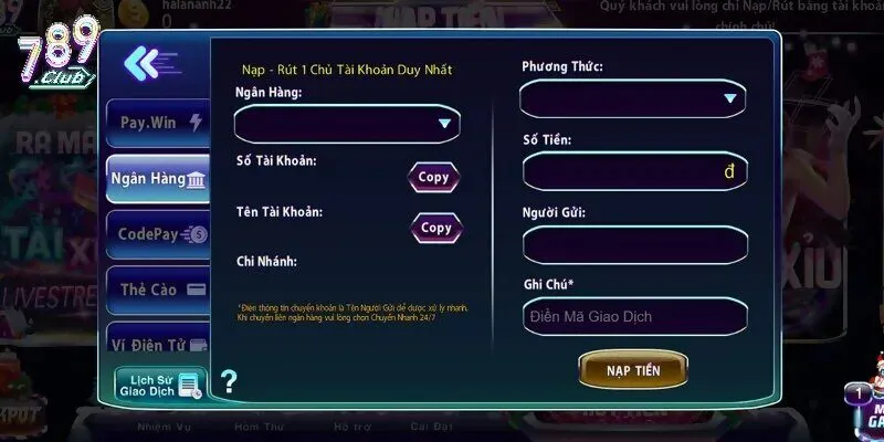 Người chơi cần tuân thủ các quy định thanh toán của cổng game